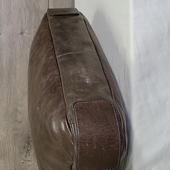 Fossil Brown Leather Laptop Messenger Crossbody Shoulder Bag - Picture 9 of 15